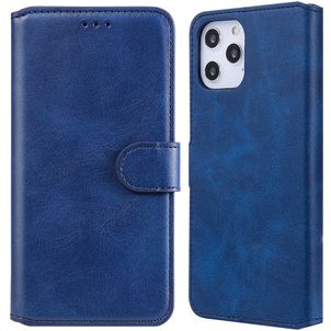 Mobigear Wallet iPhone 12 Pro Max Hoesje Bookcase Portemonnee - Blauw