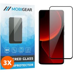 Mobigear Premium Xiaomi 13T Pro Glazen Screenprotector - Case Friendly - Zwart (3-Pack)