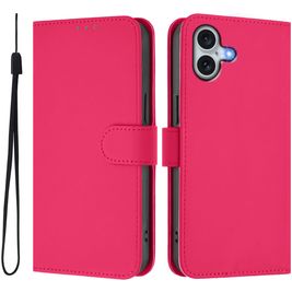 Mobigear Urban Wallet iPhone 16 Plus Hoesje Bookcase Portemonnee - Magenta