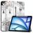 Mobigear Tri-Fold iPad Air 13 Inch (2026) Hoes Bookcase + Stylus Houder - Eiffel Tower