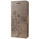 Mobigear Flowers Motorola Moto G82 Hoesje Bookcase Portemonnee - Grijs