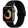 Mobigear Braided Mag Nylon Apple Watch Bandje Magneetsluiting - 49/46/45/44 mm - Zwart