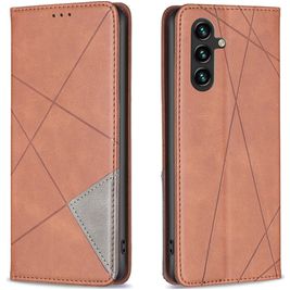 Mobigear Rhombus Slim Samsung Galaxy A55 Hoesje Bookcase - Bruin