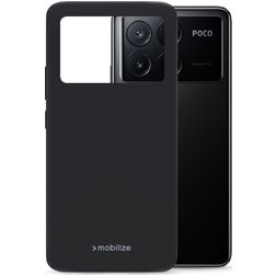 Mobilize Rubber Gelly POCO X6 Pro Hoesje Flexibel TPU Backcover - Matt Black