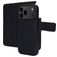 Mobiparts iPhone 17 Pro Max Hoesje Echt Leer Uitneembare 2in1 Bookcase Portemonnee - Zwart