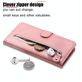 Mobigear Zipper iPhone 17 Pro Max Hoesje Bookcase Portemonnee - Roségoud