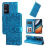 Mobigear Sunflower POCO F4 Hoesje Bookcase Portemonnee - Blauw