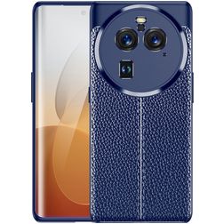 Mobigear Luxury OPPO Find X6 Pro Hoesje Flexibel TPU Backcover - Blauw
