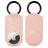 Valenta Snap Apple AirTag Hoesje Echt Leer Sleutelhanger - Roze