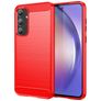 Mobigear Brushed Slim Samsung Galaxy A55 Hoesje Flexibel TPU Backcover - Rood