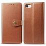 Mobigear Snap Button iPhone 8 Hoesje Bookcase Portemonnee - Cognac