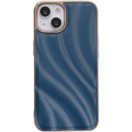 Mobigear Wavy iPhone 14 Hoesje Hardcase Backcover - Blauw