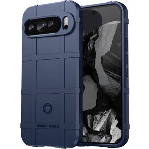 Mobigear Rugged Shield Google Pixel 9 Pro Hoesje Flexibel TPU Backcover Shockproof - Blauw