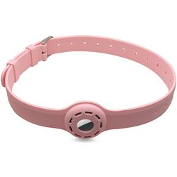 Mobigear Apple AirTag Hoesje Flexibel Siliconen Halsband - 23.5 - 47.5 cm - Roze