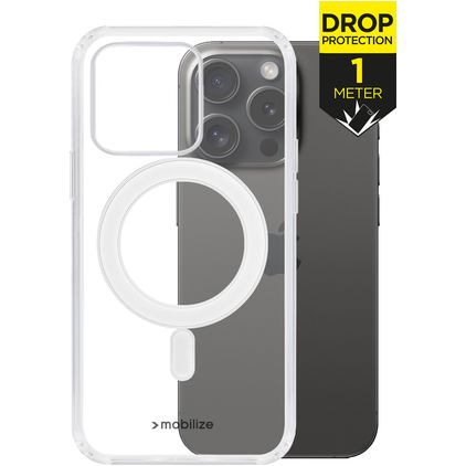 Mobilize Naked Protection Doorzichtig iPhone 15 Pro MagSafe Hoesje Hardcase Backcover Shockproof - Transparant