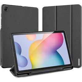 Dux Ducis Domo Samsung Galaxy Tab S6 Lite Hoes Bookcase + Stylus Houder - Zwart