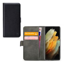 Mobilize Classic Gelly Wallet Samsung Galaxy S21 Ultra Hoesje Bookcase Portemonnee - Zwart