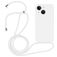 Mobigear Lanyard iPhone 14 Plus Siliconen Hoesje met koord - Wit