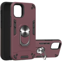 Mobigear Armor Ring iPhone 12 Mini Hoesje Hardcase Backcover Shockproof met Ringhouder - Rood
