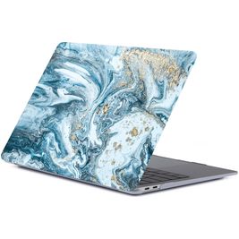 Mobigear Marble MacBook Air 13 Inch (2018-2020) Hoes Hardshell Laptopcover MacBook Case - Wit / Blauw - Model A1932 / A2179 / A2337 Mobigear Marble MacBook Air 13 Inch (2018-2020) Hoes Hardshell Laptopcover MacBook Case - Wit / Blauw - Model A1932 / A2179 / A2337