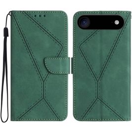 Mobigear Stitch iPhone Air Hoesje Bookcase Portemonnee - Groen