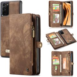 Caseme 008 Samsung Galaxy Note 20 Hoesje Uitneembare 2in1 Bookcase Portemonnee - Bruin