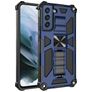 Mobigear Armor Stand Samsung Galaxy S21 FE Hoesje Hardcase Backcover Shockproof met Standaard - Blauw