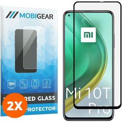 Mobigear Premium Xiaomi Mi 10T Pro Glazen Screenprotector - Case Friendly - Zwart (2-Pack)