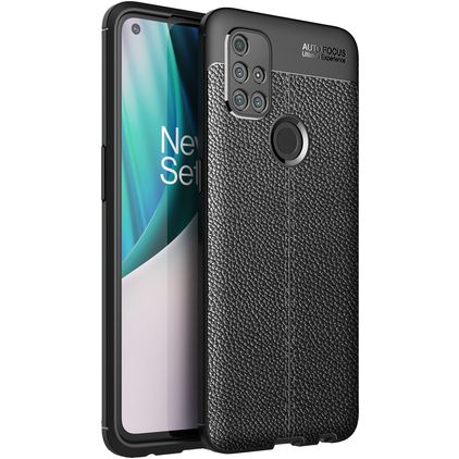Mobigear Luxury OnePlus Nord N10 5G Hoesje Flexibel TPU Backcover - Zwart