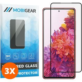 Mobigear Curved Samsung Galaxy S20 FE Glazen Screenprotector - Case Friendly - Zwart (3-Pack)