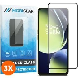 Mobigear Premium OnePlus Nord CE 3 Lite 5G Glazen Screenprotector - Case Friendly (3-Pack)