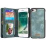 Caseme 008 iPhone SE (2020) Hoesje Uitneembare 2in1 Bookcase Portemonnee - Blauw