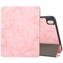 Mobigear Tri-Fold Marble iPad Air 11 Inch (2025) Hoes Bookcase + Stylus Houder - Roze