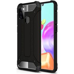 Mobigear Outdoor Samsung Galaxy A21s Hoesje Hardcase Backcover Shockproof - Zwart