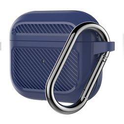 Mobigear Carbon Apple AirPods 3 Hoesje Flexibel Siliconen - Blauw