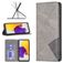 Mobigear Rhombus Slim Samsung Galaxy A73 Hoesje Bookcase - Grijs