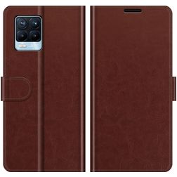 Mobigear Wallet Realme 8 Hoesje Bookcase Portemonnee - Bruin