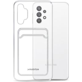 Mobilize Gelly Card Doorzichtig Samsung Galaxy A32 5G Hoesje Flexibel TPU Backcover met Pasjeshouder - Transparant