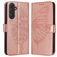 Mobigear Butterfly Samsung Galaxy M55 Hoesje Bookcase Portemonnee - Roségoud