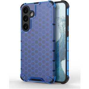 Mobigear Honeycomb Samsung Galaxy S24 Plus Hoesje Hardcase Backcover Shockproof - Blauw