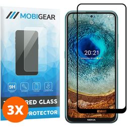 Mobigear Premium Nokia X10 Glazen Screenprotector - Case Friendly - Zwart (3-Pack)