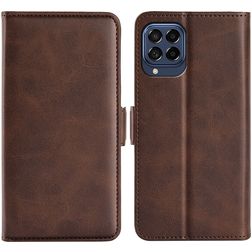 Mobigear Slim Magnet Samsung Galaxy M33 Hoesje Bookcase Portemonnee - Bruin