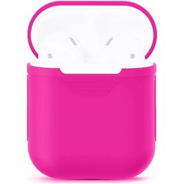Mobigear Colors Apple AirPods 1 Hoesje Flexibel Siliconen - Magenta