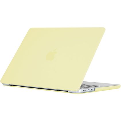 Mobigear Cream Matte MacBook Pro 14 Inch (2021-2026) Hoes Hardshell Laptopcover MacBook Case - Geel - Model A2442 / A2779 / A2918 / A2992 / A3401 / A3112 / A3434 / A3427 / A3426