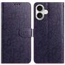 Mobigear Flowers iPhone 17 Hoesje Bookcase Portemonnee - Paars