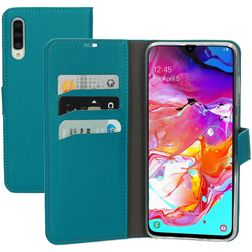 Mobiparts Saffiano Wallet Samsung Galaxy A70 Hoesje Bookcase Portemonnee - Turquoise
