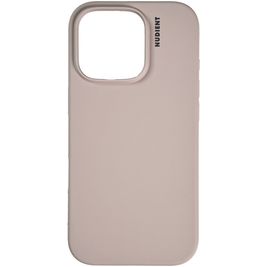 Nudient Base iPhone 16 Pro Max Siliconen Hoesje Backcover - Stone Beige Nudient Base iPhone 16 Pro Max Siliconen Hoesje Backcover - Stone Beige
