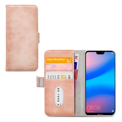 Mobilize Elite Gelly Huawei P20 Lite (2019) Hoesje Bookcase Portemonnee - Soft Pink