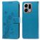 Mobigear Flowers OPPO Find X9 Hoesje Bookcase Portemonnee - Blauw