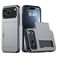 Mobigear Card iPhone 18 Pro Hoesje Hardcase Backcover Shockproof met Pasjeshouder - Grijs